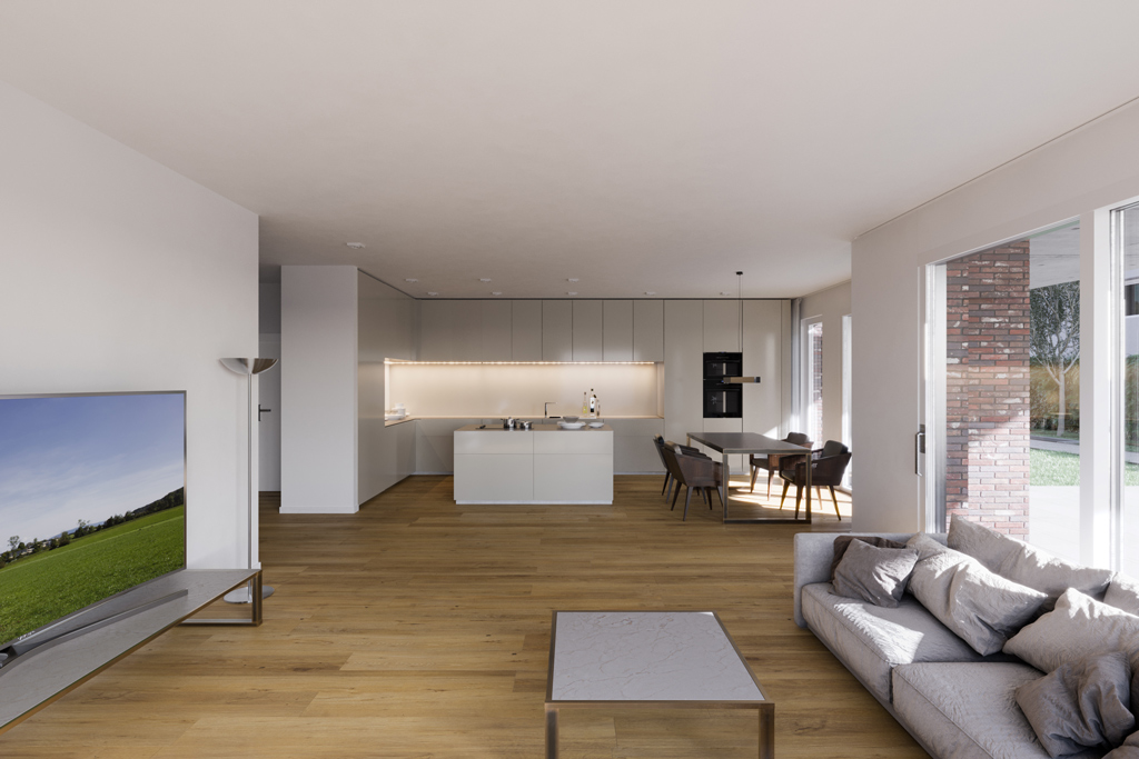 Innenansicht Wohnzimmer Erdgeschoss, Rennbaumstr. Leverkusen